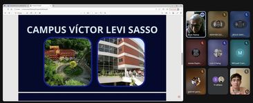 La Dra. Anet Herrera De Palma utiliza una diapositiva mostrando el Campus Víctor Levi Sasso de la UTP.