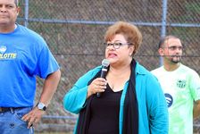 La homenajeada, Mgtr. Ninfa Caballero.