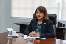 La Dra. Ángela Laguna Caicedo, Rectora de la UTP.