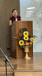 Dra. Lineth Alaìn de Meier, directora del Centro Regional, palabras de inauguración de las conferencias de Saneamiento Panamá Oeste. 