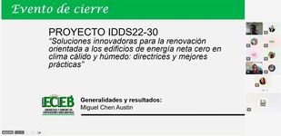 Las generalidades y resultados del proyecto IDDS22 – 30 fueron desarrolladas por el Dr. Miguel Chen Austín.