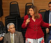 La Vicerrectora Moore dio la bienvenida a los representantes del Consorcio y explicó el trabajo por parte de la UTP.