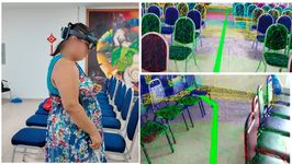 Uso de gafas de RA para orientación en interiores.