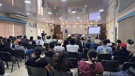 Estudiantes del Centro Regional de Panamá Oeste participan del Conversatorio . 
