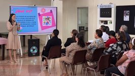 Presentación de la Concienciación sobre el Autismo por la Lic. María Victoria Arce, Psicóloga de la Dirección de Equiparación de oportunidades 