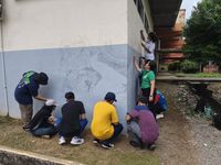 Estudiantes y docentes voluntarios