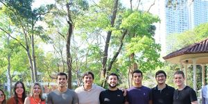 Delegación brasileña en el Parque El Aljibe.