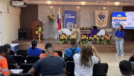 Dra. Linteh Alaín de Meier, directora da las palabras de bienvenida a la Capacitación. 