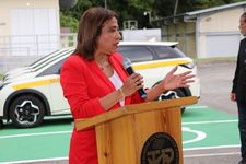 La Dra. Ángela Laguna, Rectora Encargada de la UTP.