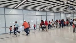 El recorrido finalizo en la terminal 2 del Aeropuerto. 