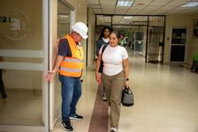 El simulacro se efectuó en el Edificio N°1 del Campus VLS.