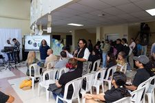 Los presentes pudieron compartir versos declamados por ellos mismo.