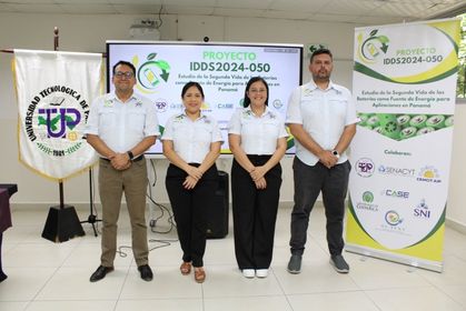 Docentes y estudiantes de la UTP Chiriquí conocen avances del estudio sobre baterías de segunda vida en Panamá