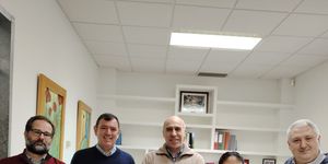 Dr. Ignacio Arranz, Dr. Francisco Arango, Dr. Carlos Galán, Mgtr. Emily Ortiz y Dr. José Suárez